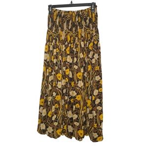 Rebecca Taylor Daphne Fleur Mesh Midi Skirt sz XS